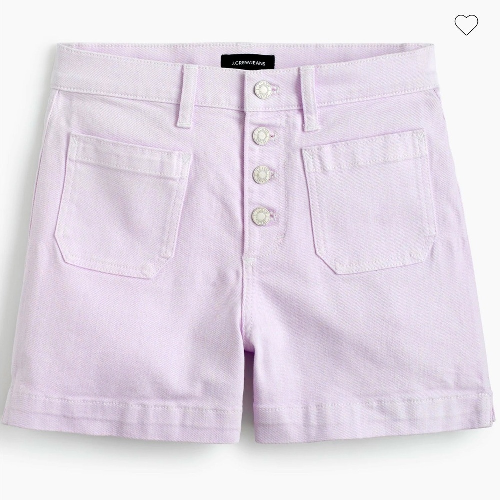 SOLD J.Crew Purple High Waist/Rise Japanese Denim Shorts w/Front Pockets- Sz 28